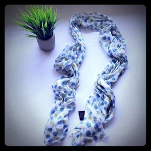 Poka Dotted Scarf Green, blue,Terquios